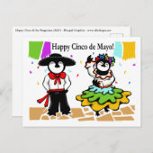 Happy Cinco de los Penguinos Feestdagenkaart (Voorkant / Achterkant)