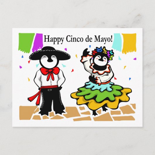 Happy Cinco de los Penguinos Feestdagenkaart (Voorkant)