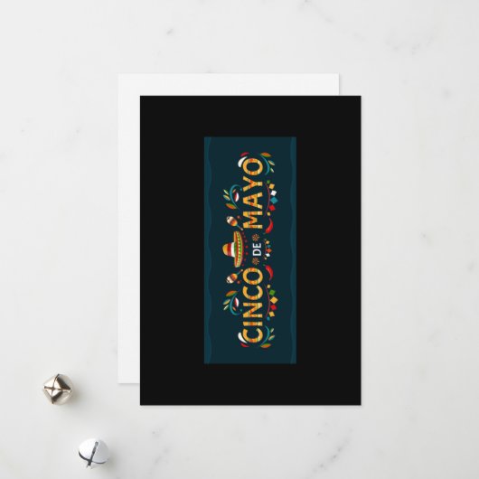 Happy Cinco de May Greeting Card Feestdagenkaart (Voorkant / Achterkant in situ)