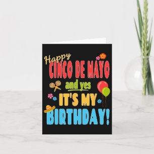 Happy Cinco De Mayo Birthday Shirt - 5 mei geboort Kaart