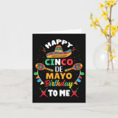 Happy Cinco de Mayo Birthday voor mij Kaart (Gele Bloem)