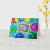 Happy Cinco de Mayo Day Cinco de Mayo Day Cinco de Kaart (Gele Bloem)