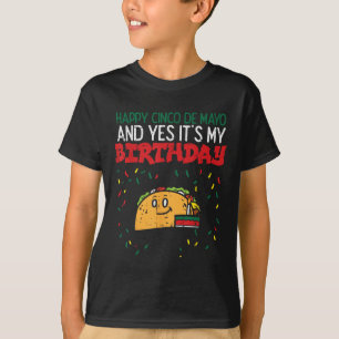 Happy Cinco de Mayo en ja zijn mijn verjaardag Tac T-shirt
