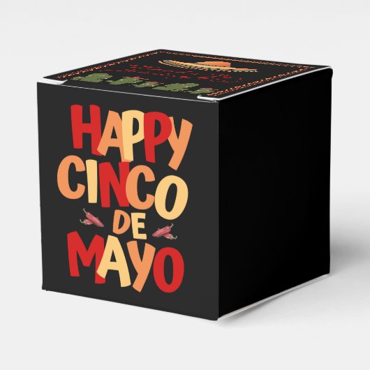 Happy Cinco De Mayo Favor Box Bedankdoosjes (Voorkant Zijde)