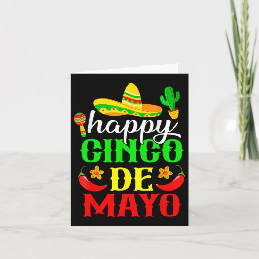 Happy Cinco De Mayo Fiesta Mexicaanse partij 5 De Kaart (Voorkant)