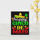 Happy Cinco De Mayo Fiesta Mexicaanse partij 5 De Kaart (Gele Bloem)