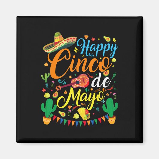 Happy Cinco De Mayo Fiesta Mexicaanse partij 5 De  Magneet (Voorkant)