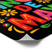 Happy Cinco de Mayo Fiesta Mexicaanse partij Manne Poster (Hoek)