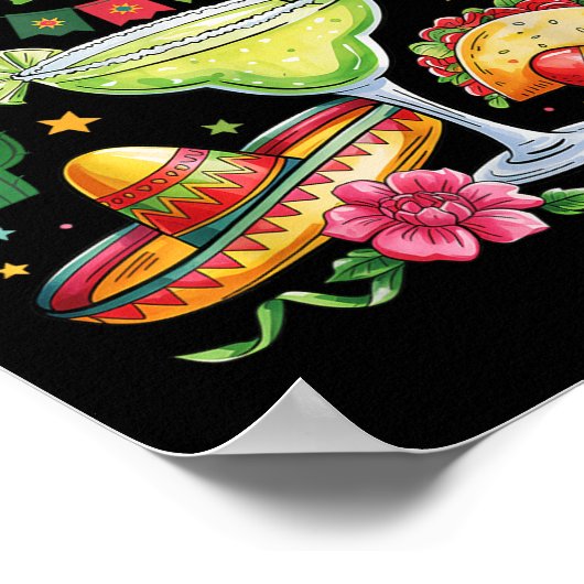 Happy Cinco de Mayo Fiesta Mexicaanse partij Manne Poster (Hoek)