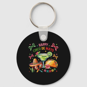 Happy Cinco de Mayo Fiesta Mexicaanse partij Manne Sleutelhanger