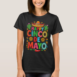 Happy Cinco de Mayo Fiesta Mexicaanse partij Manne T-shirt