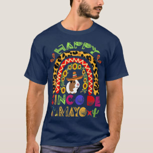Happy Cinco de Mayo Funny Guinee met sombrero T-shirt