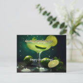 Happy Cinco de Mayo Margarita met Limes Custom Briefkaart (Staand voorkant)