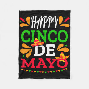 Happy Cinco De Mayo Mexicaanse Fiesta 5 De Mayo Ma Fleece Deken