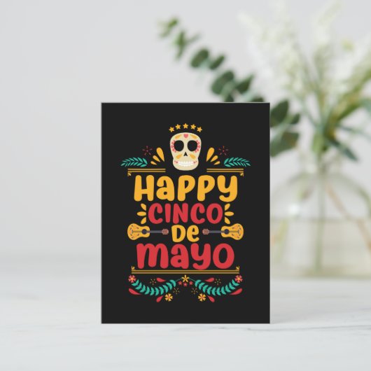 Happy Cinco De Mayo Mexican Fiesta Briefkaart (Staand voorkant)
