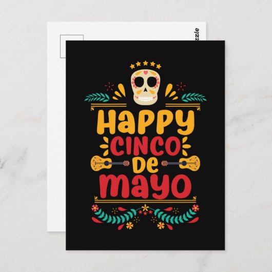Happy Cinco De Mayo Mexican Fiesta Briefkaart (Voorkant / Achterkant)