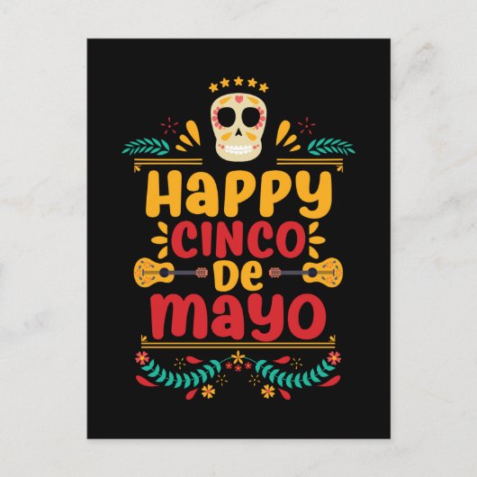 Happy Cinco De Mayo Mexican Fiesta Briefkaart (Voorkant)