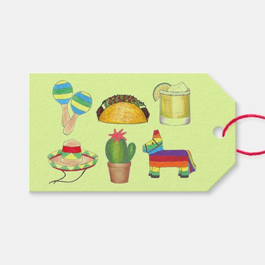 Happy Cinco de Mayo Mexican Fiesta Celebration Cadeaulabel (Voorkant (Horizontaal))