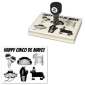 Happy Cinco de Mayo Mexican Fiesta Celebration Rubberstempel (Gestempeld)