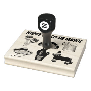 Happy Cinco de Mayo Mexican Fiesta Celebration Rubberstempel