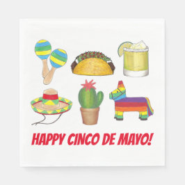 Happy Cinco de Mayo Mexican Fiesta Celebration Servet
