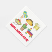 Happy Cinco de Mayo Mexican Fiesta Celebration Servet (Hoek)