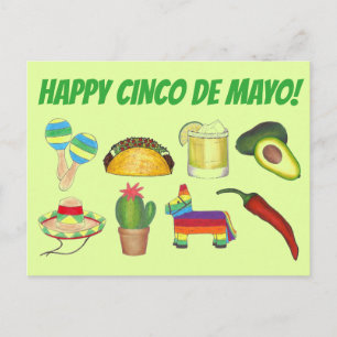 Happy Cinco de Mayo Mexican Fiesta Celebration Uitnodiging Briefkaart