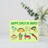 Happy Cinco de Mayo Mexican Fiesta Celebration Uitnodiging Briefkaart (Staand voorkant)