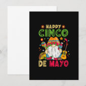 Happy Cinco De Mayo Mexican Gnome Cinco de Mayo Kaart (Voorkant / Achterkant)