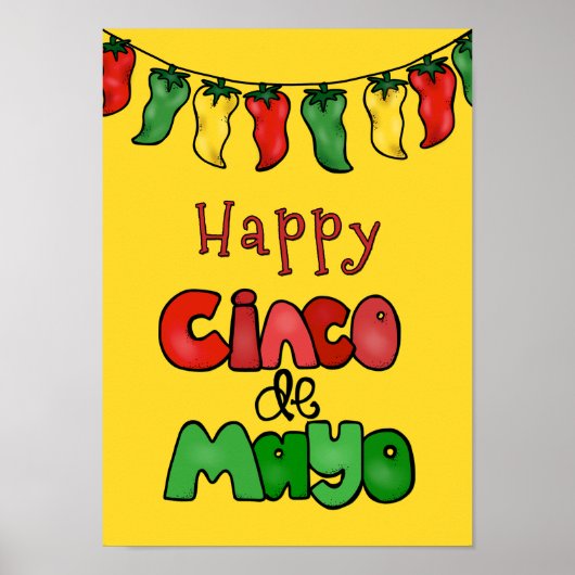 Happy Cinco de Mayo Poster (Voorkant)