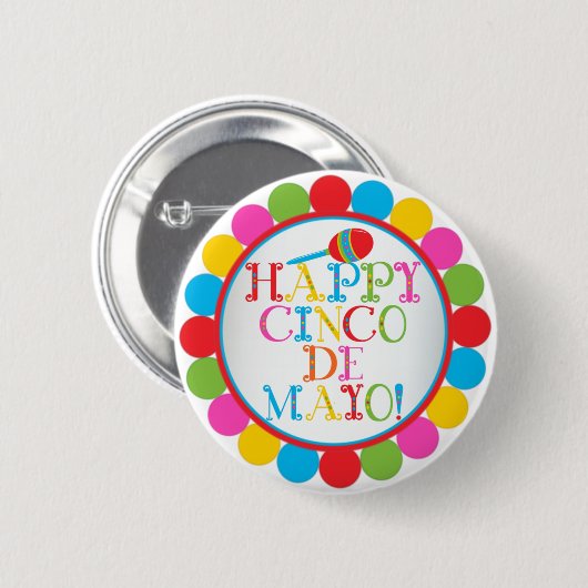 Happy Cinco De Mayo Ronde Button 5,7 Cm (Voorkant /achterkant)