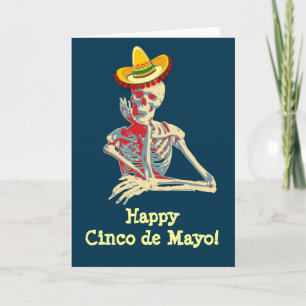 Happy Cinco de Mayo Skeleton Kaart