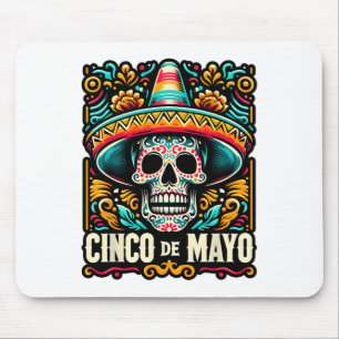 Happy Cinco De Mayo Skeleton Skull Sombrero Mexica Muismat