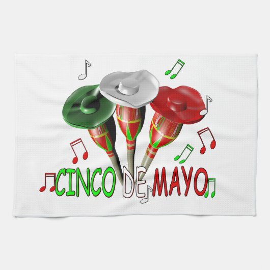 Happy Cinco de Mayo Theedoek (Horizontaal)