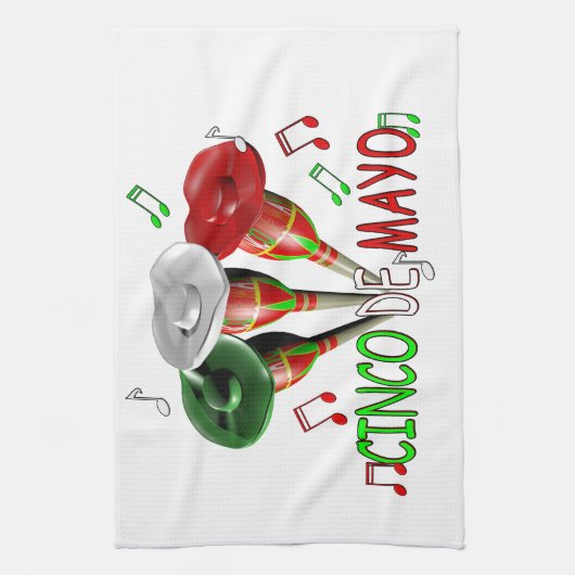 Happy Cinco de Mayo Theedoek (Verticaal)