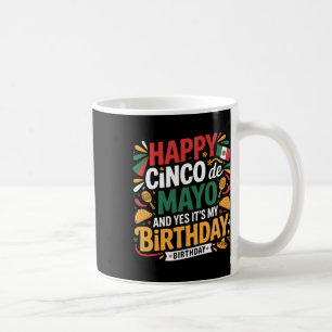 Happy Cinco De Mayo Verjaardag Tacos Kinder Mannen Koffiemok