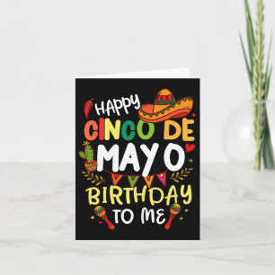 Happy Cinco de Mayo verjaardag voor mij Mexicaanse Kaart