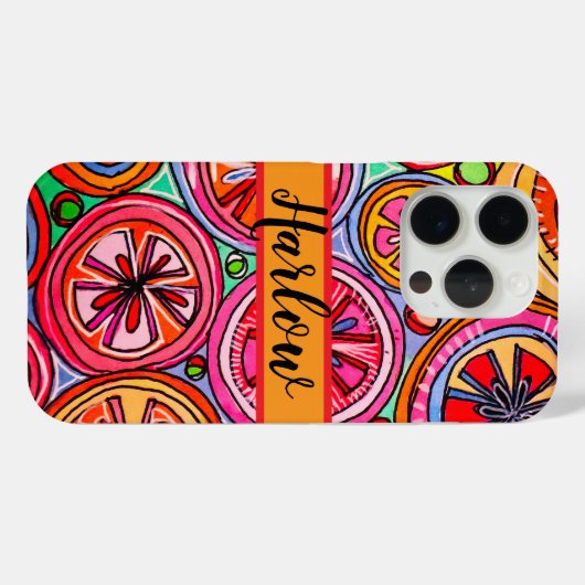 Happy Circles telefoonhoesje Case-Mate iPhone Case (Achterkant (horizontaal))