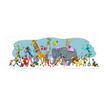 Happy Circus die in de stad komt