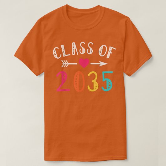 Happy Class of 2035 Pre-K Afstuderen preschool Gra T-shirt (Design voorkant)