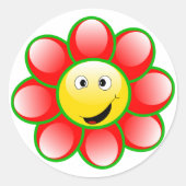 Happy Classic Round Sticker (Voorkant)