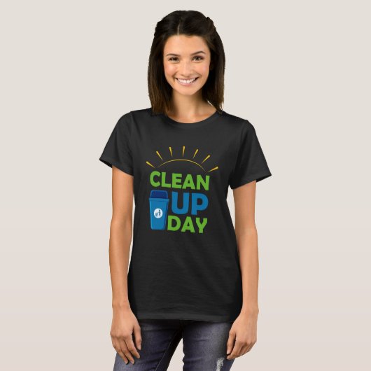 Happy Clean Up Dag Schoonmaak Persoon Gift Pullove T-shirt (Voorkant volledig)