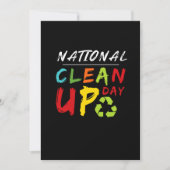 Happy Clean Up Day Cleaning Environmental Save The Date (Voorkant)