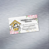 Happy Cleaner | zeep | Bloemen Magnetisch Visitekaartje (Voorbeeld)