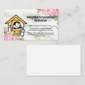 Happy Cleaner | zeep | Bloemen Visitekaartje (Voorkant / Achterkant)