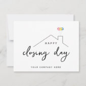 Happy Closing Day Real Estate Balloons Kaart (Voorkant)