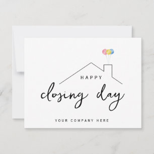 Happy Closing Day Real Estate Balloons Kaart