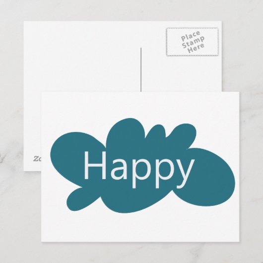 Happy Cloud Briefkaart (Voorkant / Achterkant)