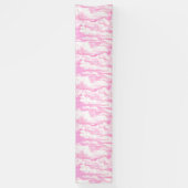 Happy Clouds roze beeldscherm Spandoek (Verticaal)