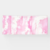 Happy Clouds roze beeldscherm Spandoek (Horizontaal)